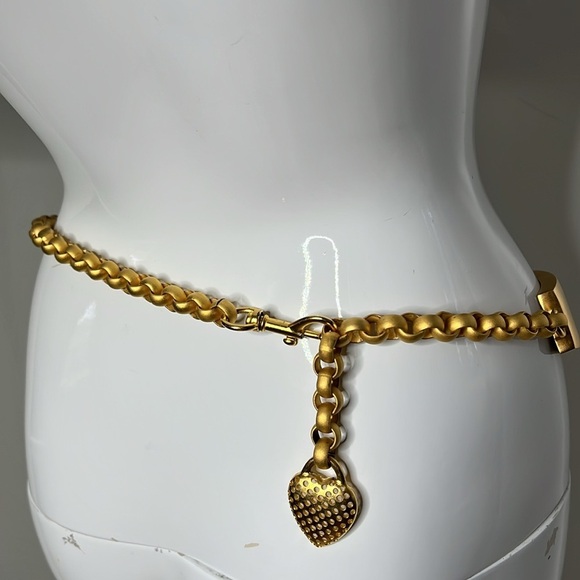 Linda Levinson 1980’s Matte Goldtone Solid Adjustable 31” Drop Chain Belt - Picture 5 of 9